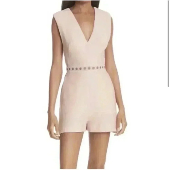 Sandro Tie Back Helia Romper Blush Pink 36 Small 4 NEW - Picture 1 of 7